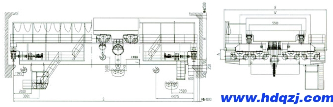 QD型160/50噸電動(dòng)雙梁吊鉤橋式起重機(jī)